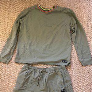MENS - Rhone Retro Session - Long Sleeve & Stretch Shorts - Green